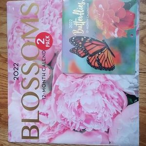 12 Month 2022 Wall Calendar Blossoms & Butterflies set 5 for $20